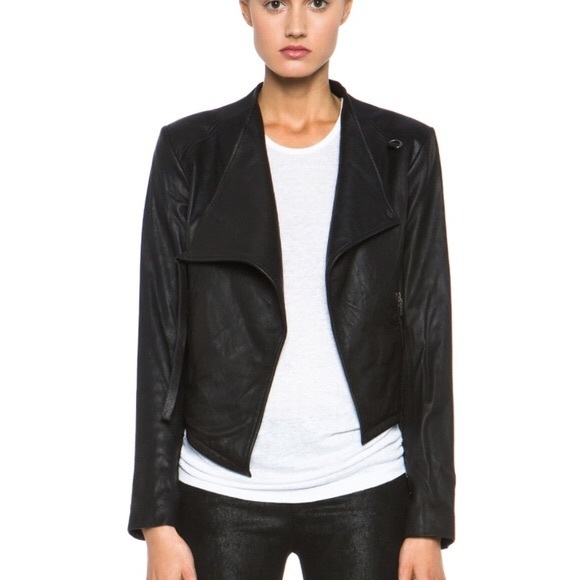 helmut lang leather biker jacket